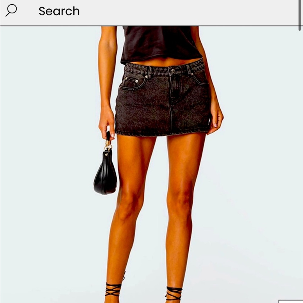 Pac sun mini skirt. Denim black. Never worn
